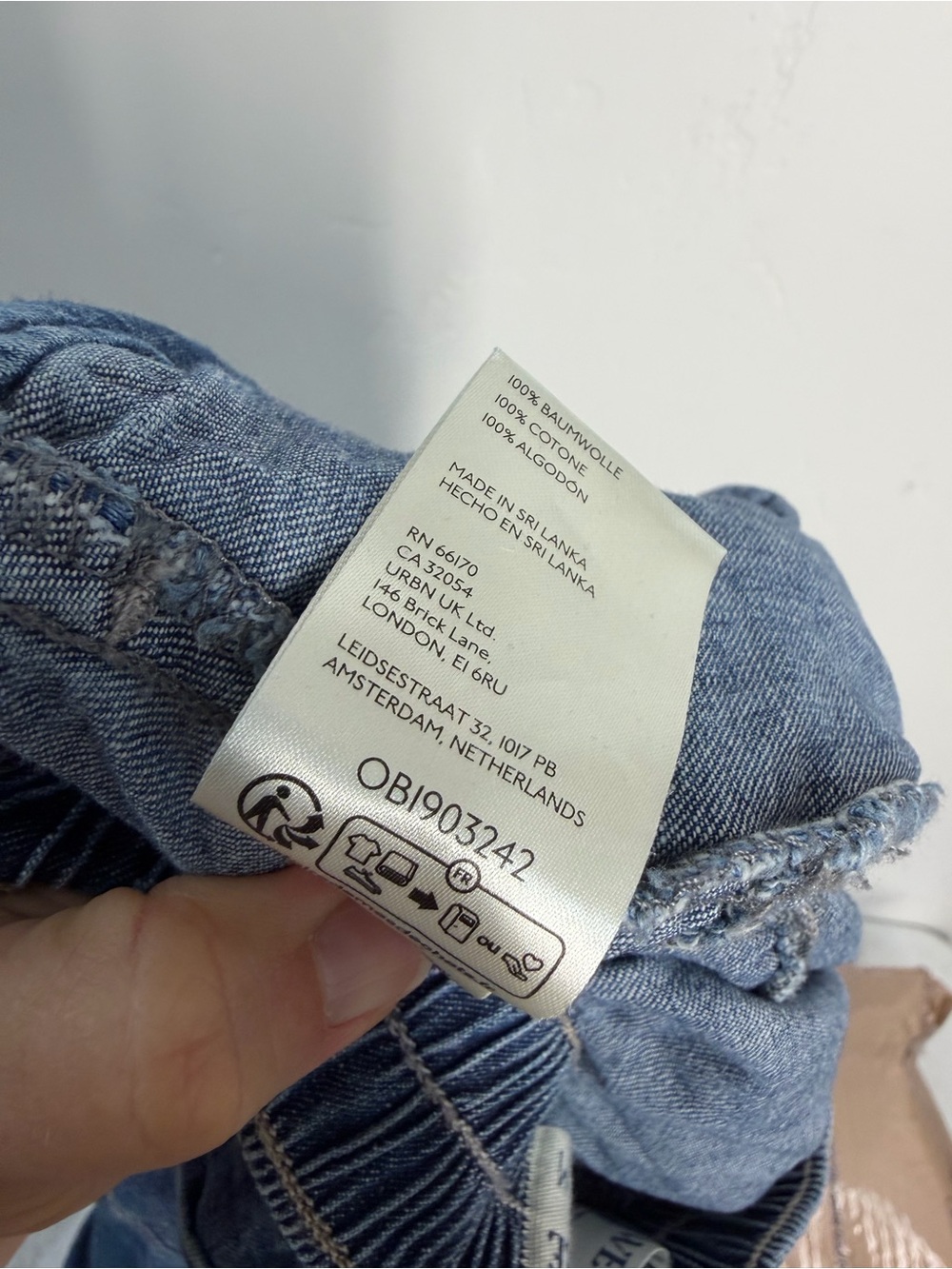 Free People We The Free Fleur High Waist Denim Ruffle Shorts in True Blue Sz M - Picture 15 of 15